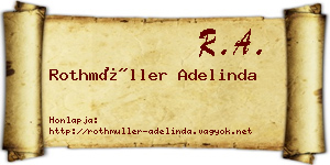 Rothmüller Adelinda névjegykártya
